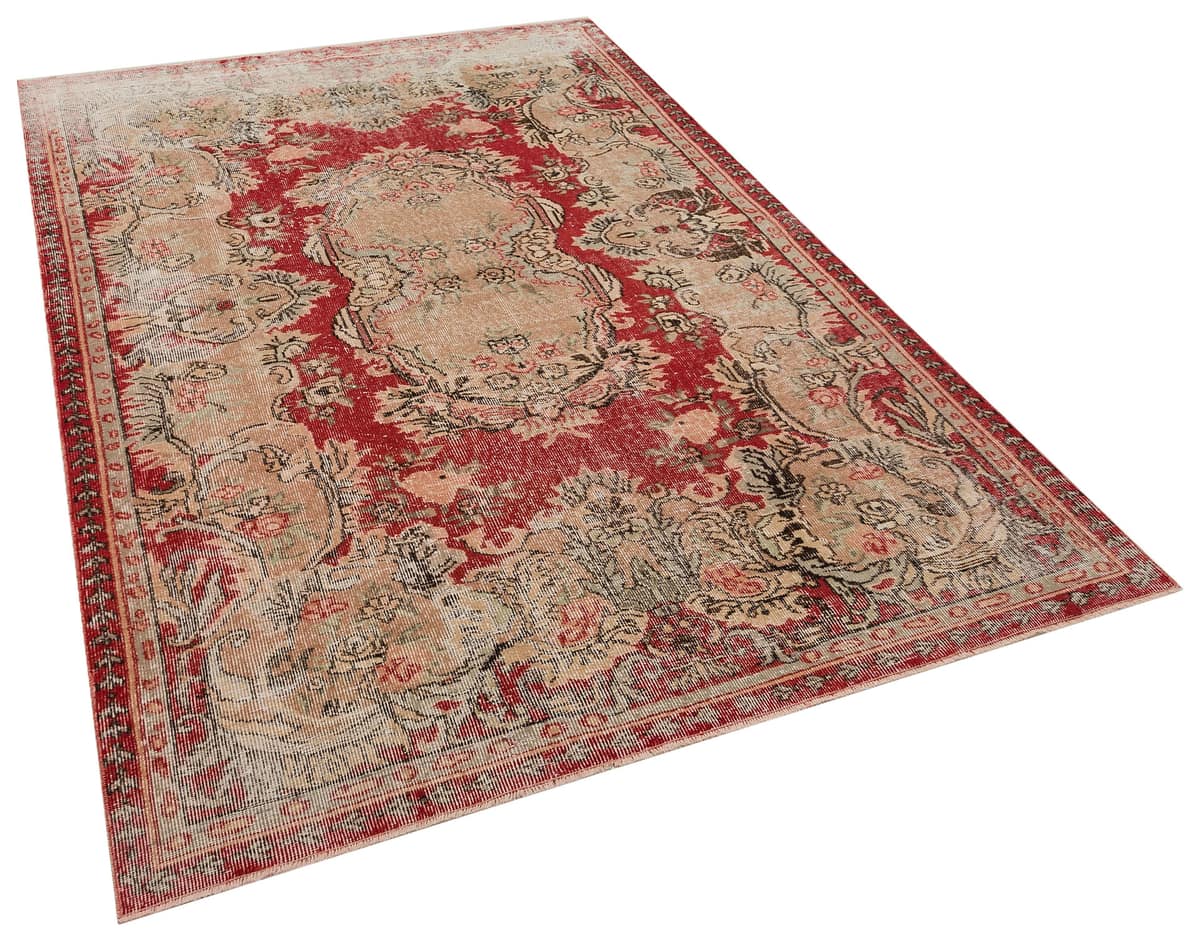 Principle and Legend Distressed Vintage Rug, vintage rug, Handmade, hand-knotted cotton, size 171 × 267 cm, from Van