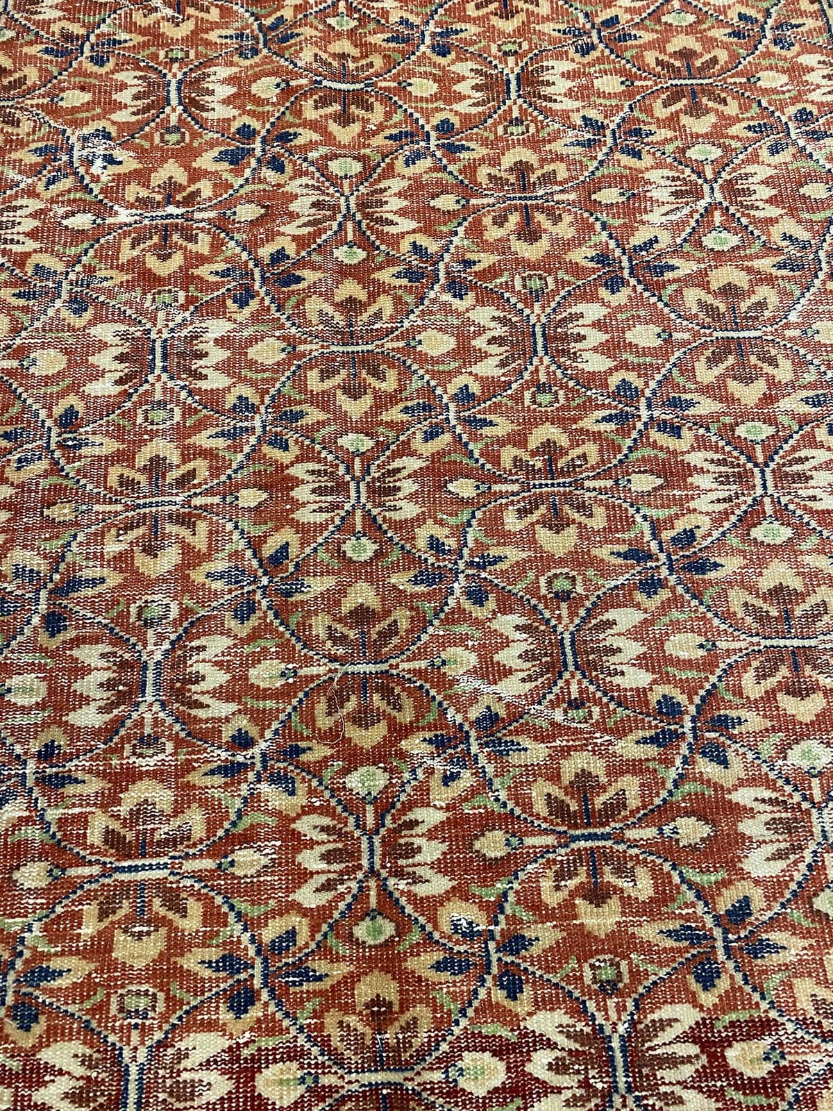 Handmade Distressed Vintage Rug — detail view 3, handmade vintage rug