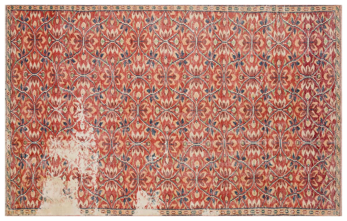 Handmade Distressed Vintage Rug — detail view 5, handmade vintage rug