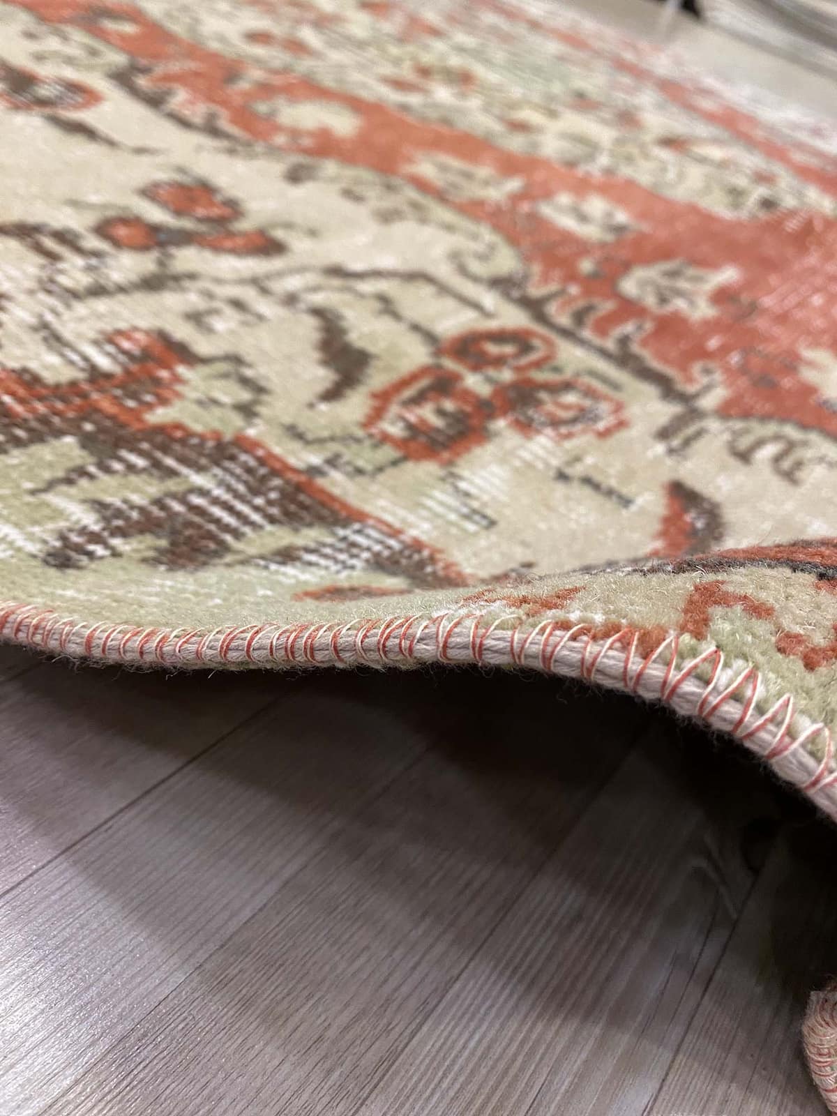 Unique Distressed Vintage Rug — detail view 5, handmade vintage rug