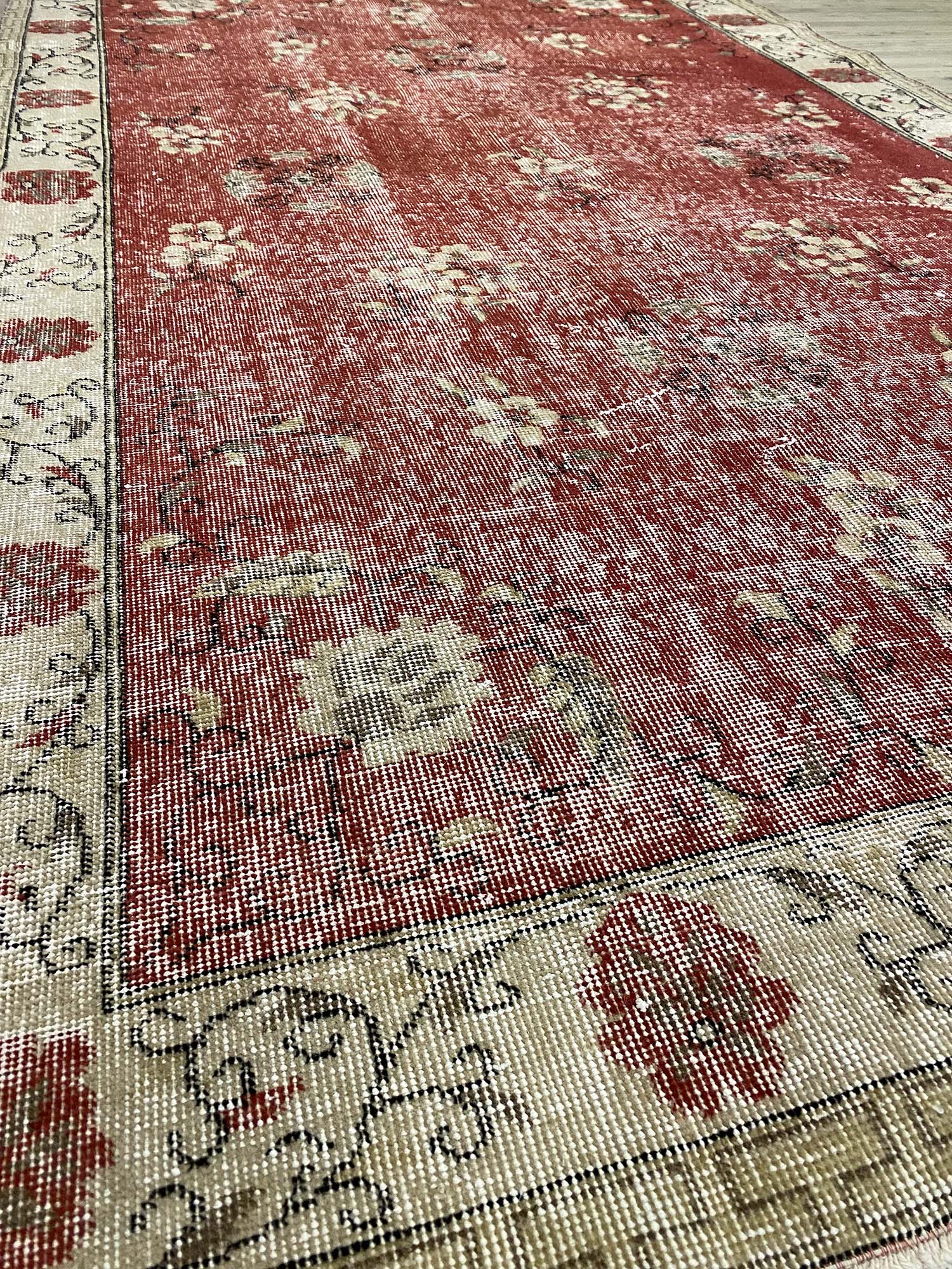 Turkish Distressed Vintage Rug — detail view 5, handmade vintage rug