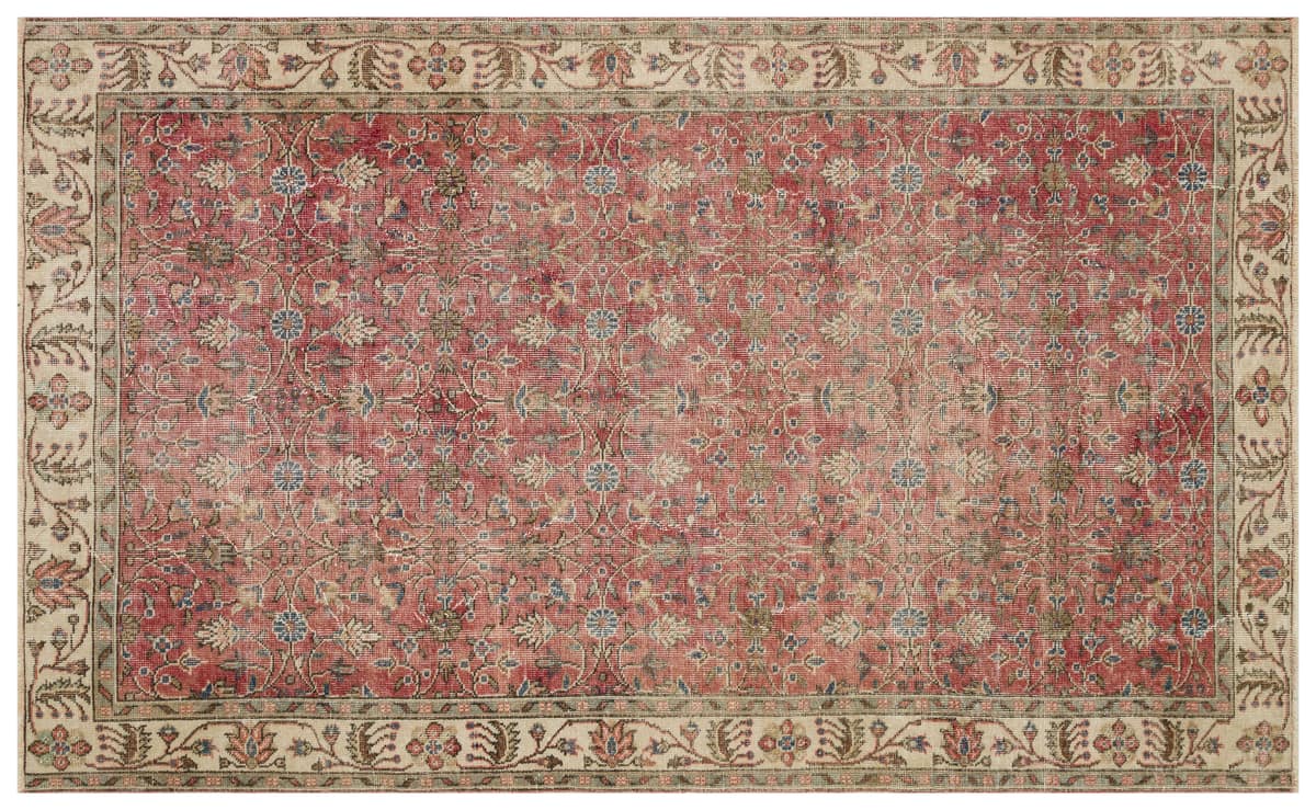 Handwoven Masterpiece Distressed Vintage Rug — detail view 4, handmade vintage rug