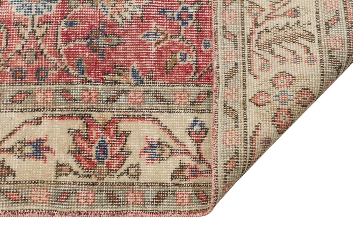 Handwoven Masterpiece Distressed Vintage Rug — detail view 2, handmade vintage rug