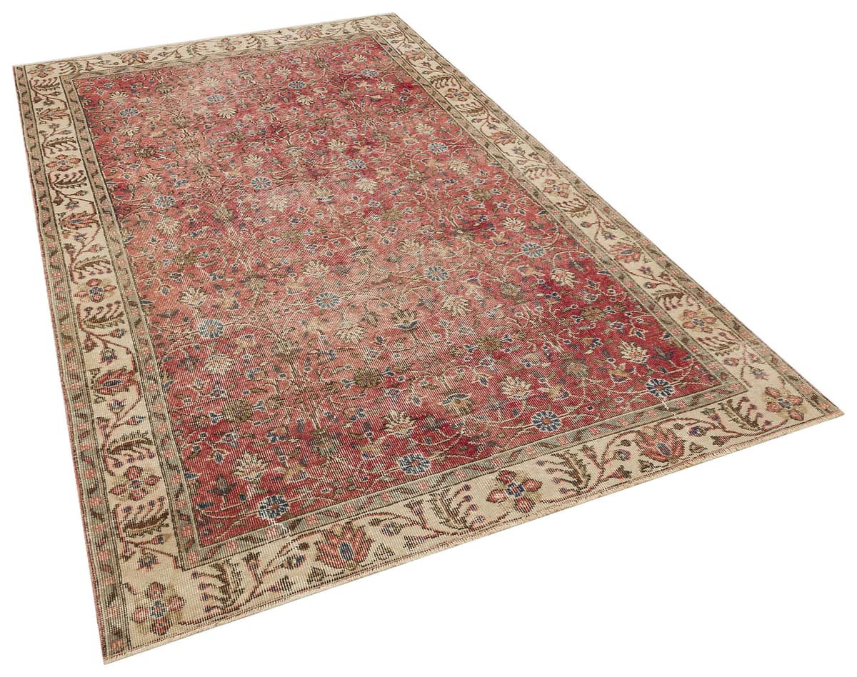 Handwoven Masterpiece Distressed Vintage Rug, vintage rug, Handmade, hand-knotted wool, size 166 × 270 cm, from Demirci