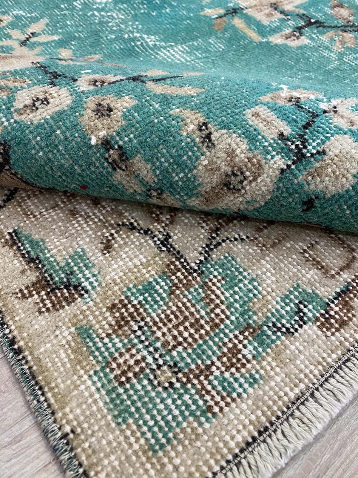 Kayseri Distressed Vintage Rug — detail view 4, handmade vintage rug