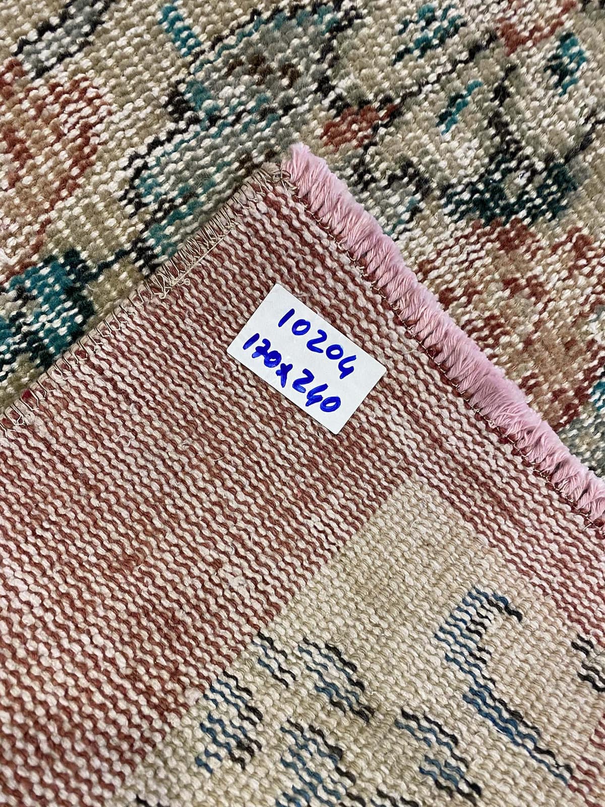 Timeless Turkish Handcrafted Distressed Vintage Rug — detail view 4, handmade vintage rug