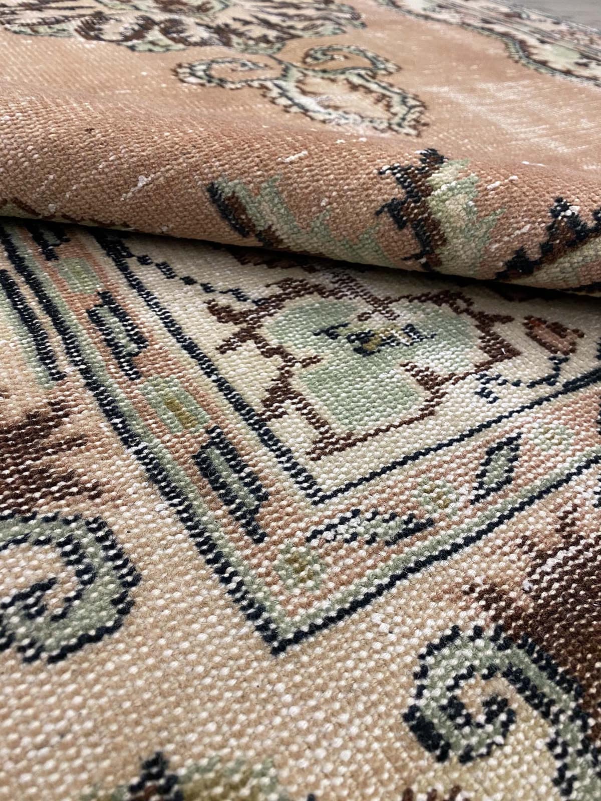 Vintage Distressed Rug — detail view 5, handmade vintage rug