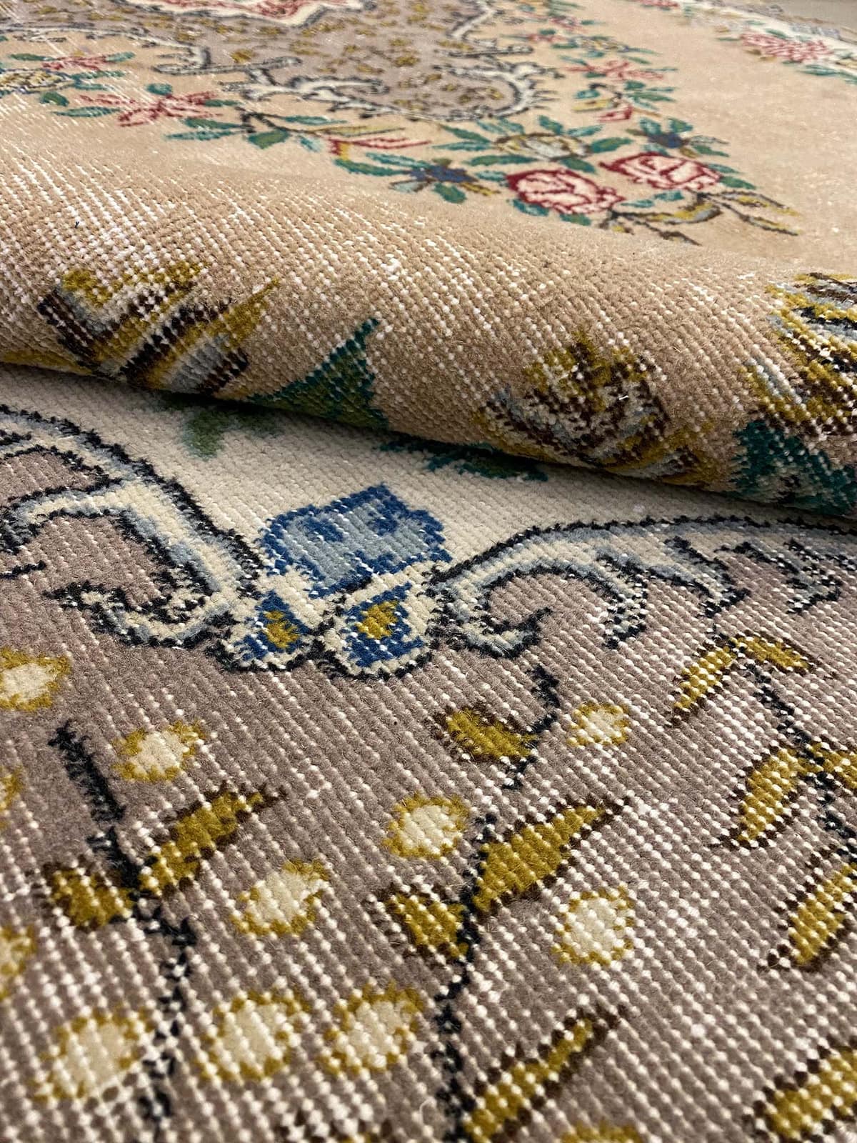 Distressed Vintage Rug — detail view 4, handmade vintage rug