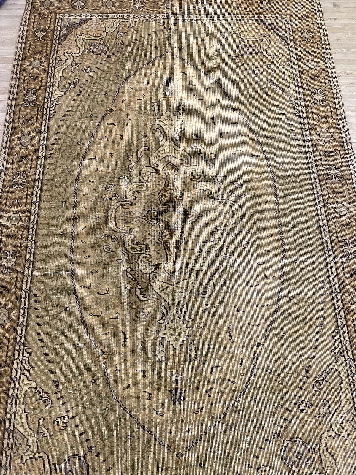 Demirci Distressed Vintage Rug — detail view 3, handmade vintage rug