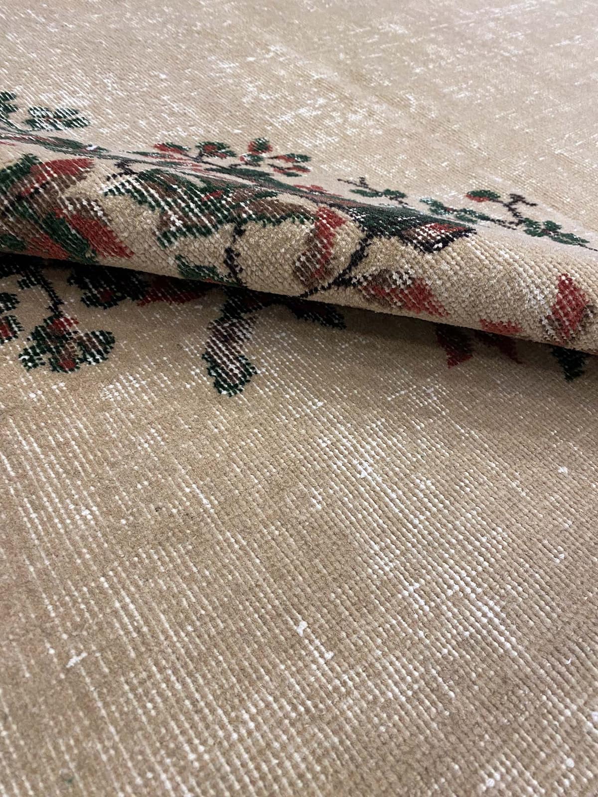 Milas Distressed Vintage Rug — detail view 3, handmade vintage rug