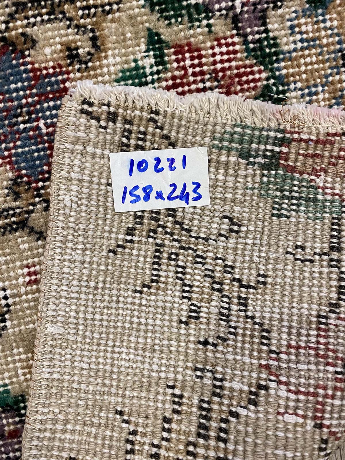 Airplane-Themed Vintage Rug — detail view 5, handmade vintage rug