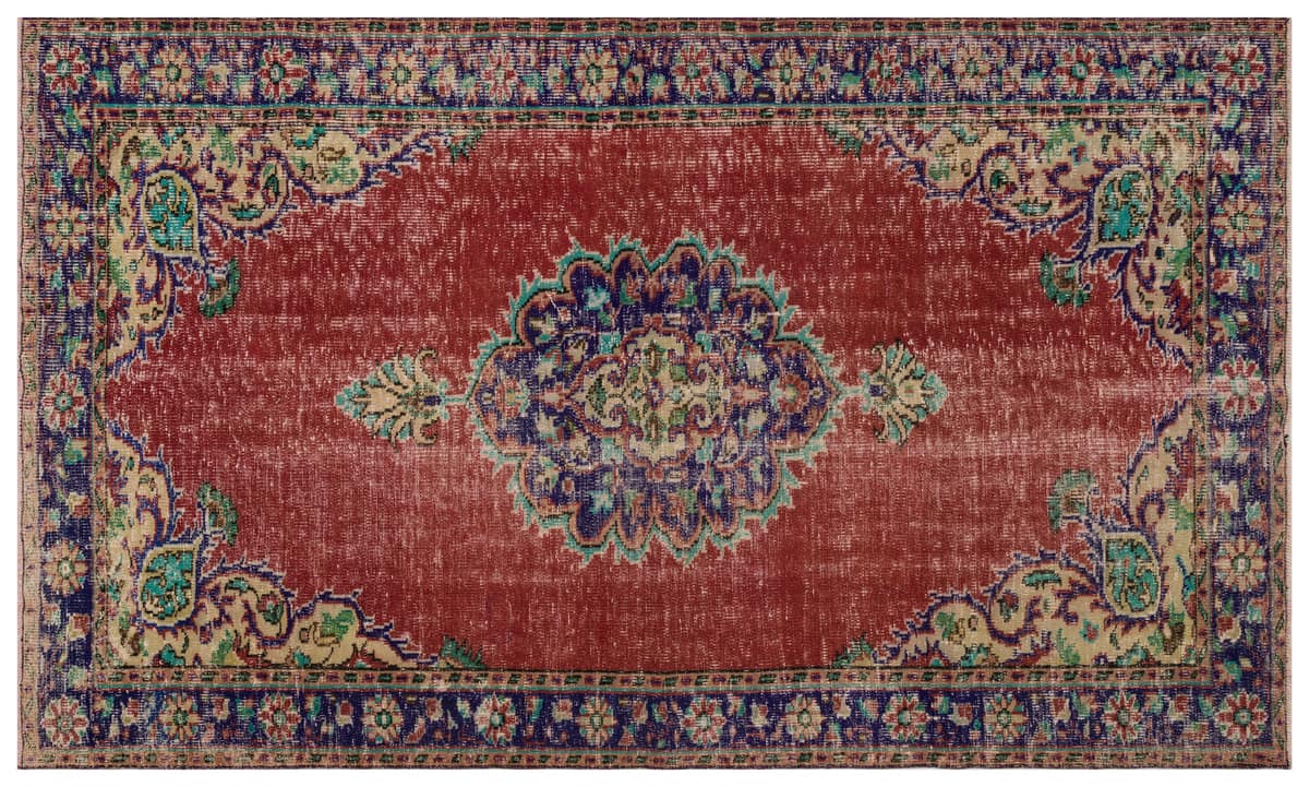 Demirci Distressed Vintage Rug — detail view 4, handmade vintage rug