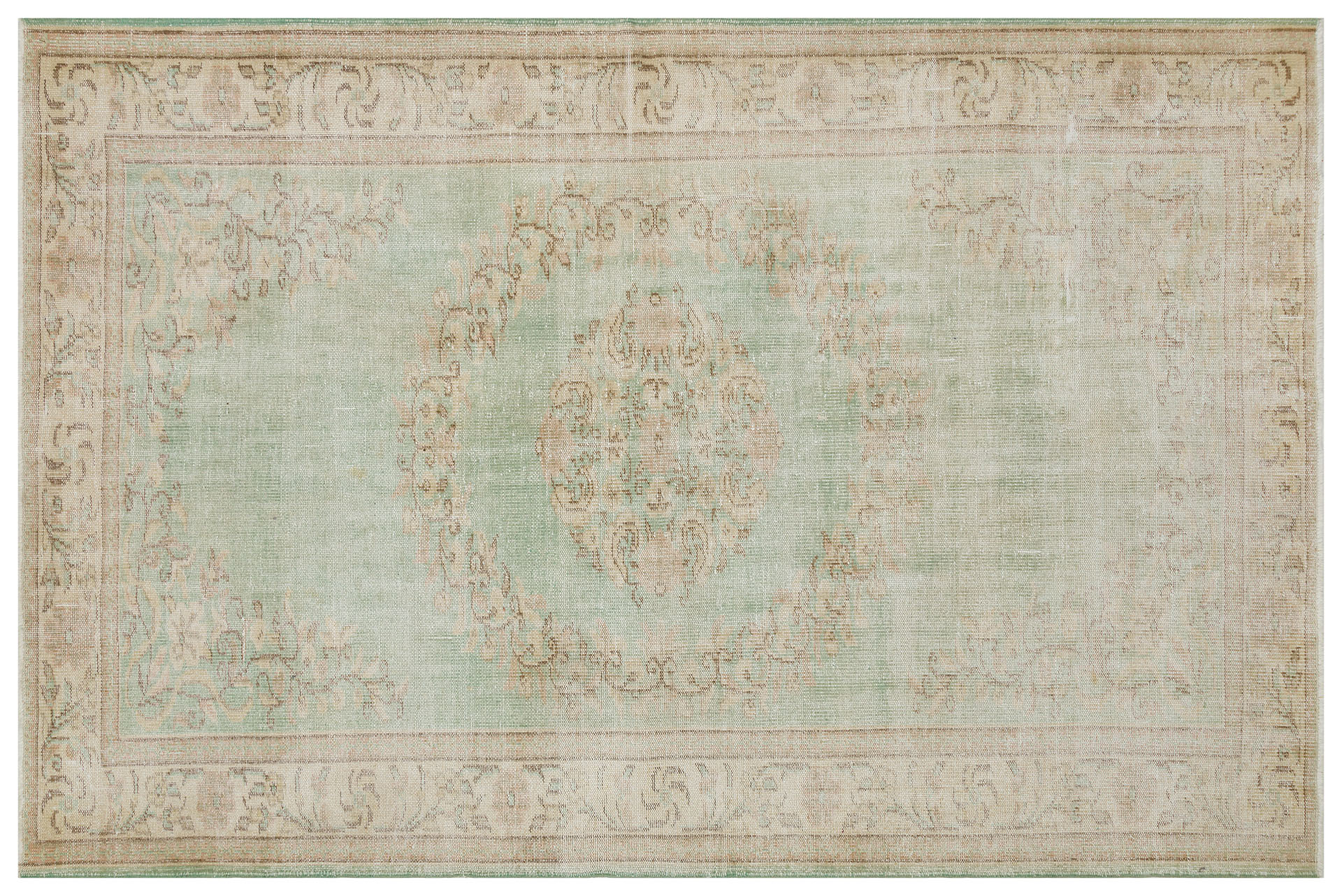 Timeless Turkish Handcrafted Distressed Vintage Rug — detail view 5, handmade vintage rug
