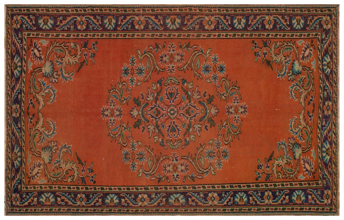 Turkish Distressed Vintage Rug — detail view 4, handmade vintage rug