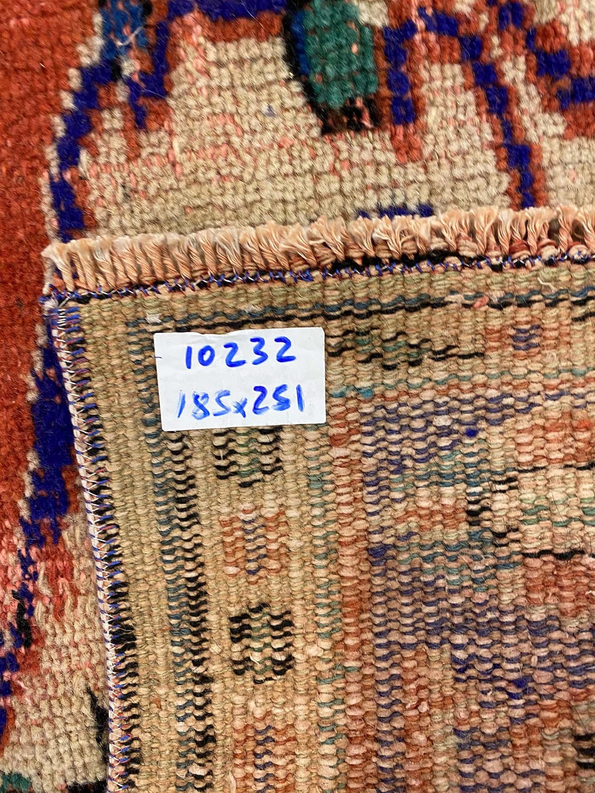 Imperial Textured Distressed Vintage Rug — detail view 2, handmade vintage rug