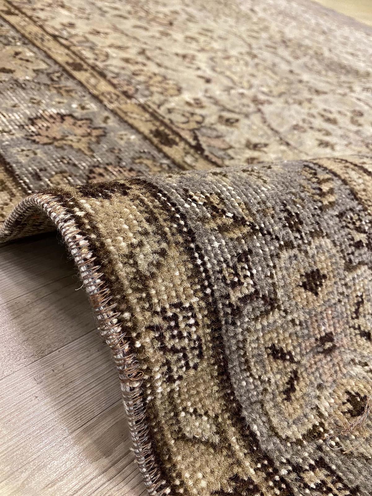 Distressed Vintage Rug — detail view 5, handmade vintage rug