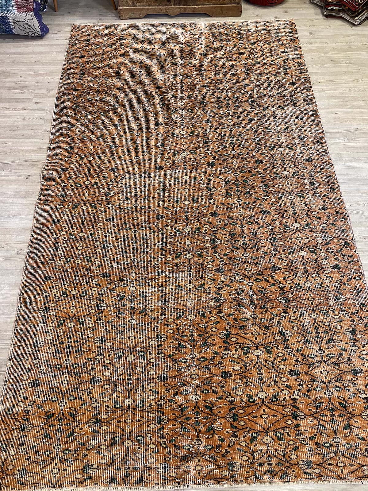 Ottoman Distressed Vintage Rug — detail view 2, handmade vintage rug