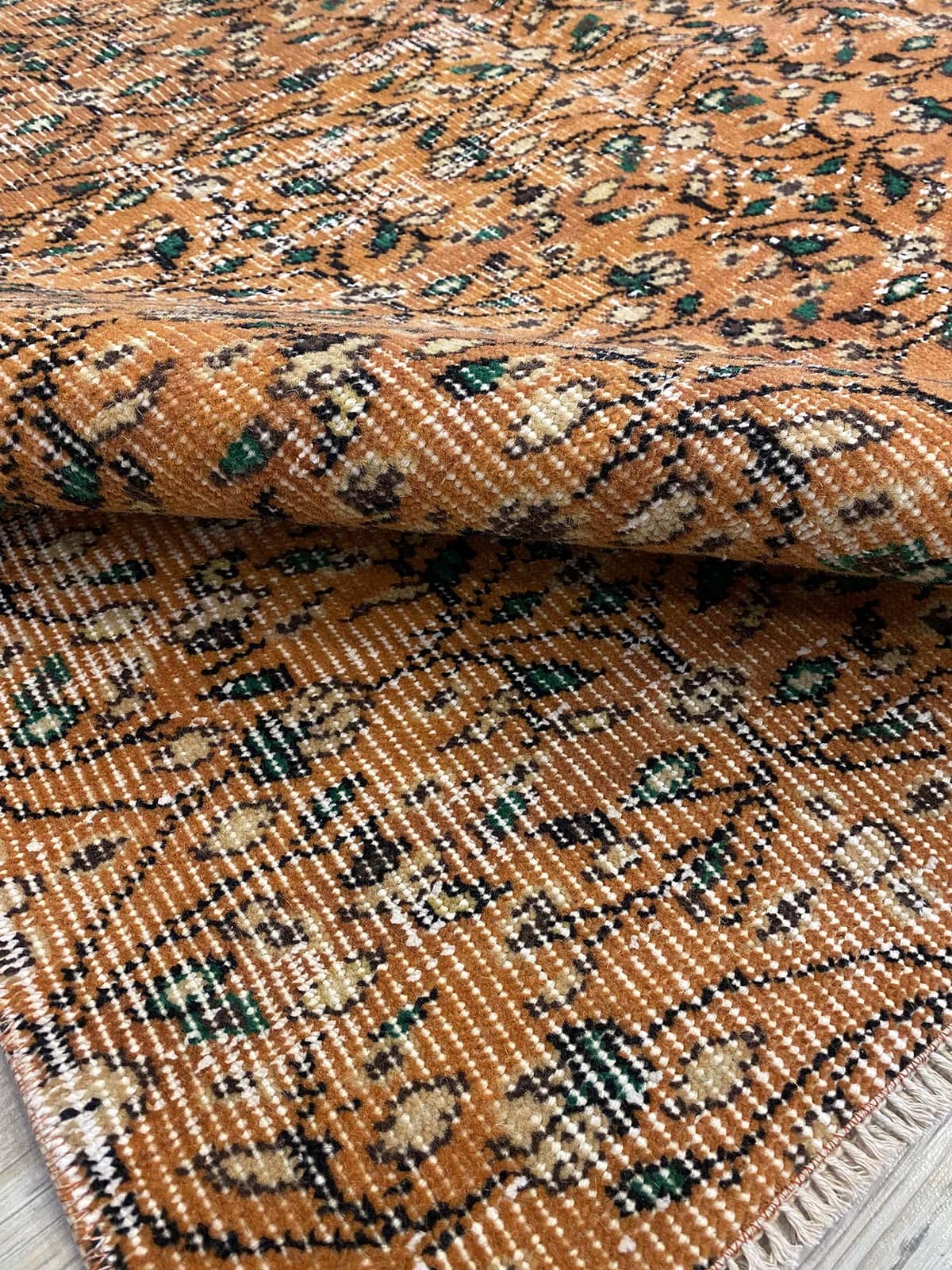 Ottoman Distressed Vintage Rug — detail view 3, handmade vintage rug