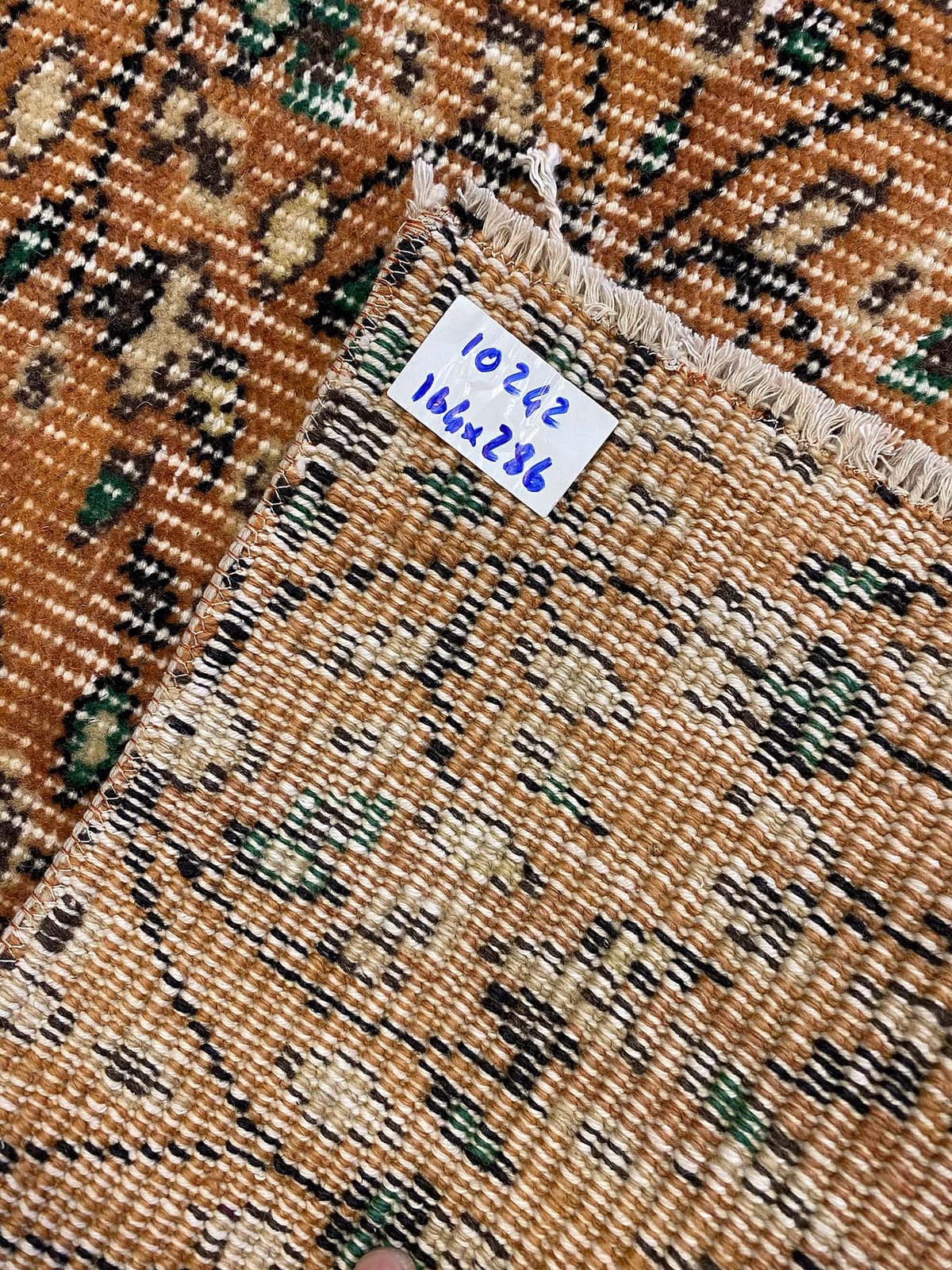 Ottoman Distressed Vintage Rug — detail view 4, handmade vintage rug