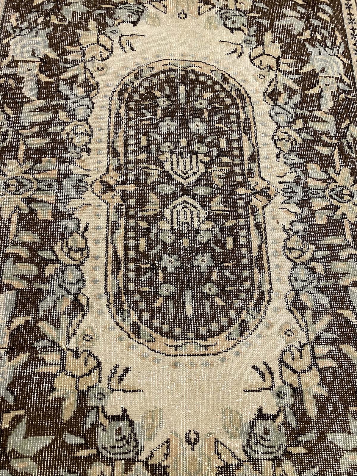 Legendary Lace-Weave Distressed Vintage Rug — detail view 3, handmade vintage rug