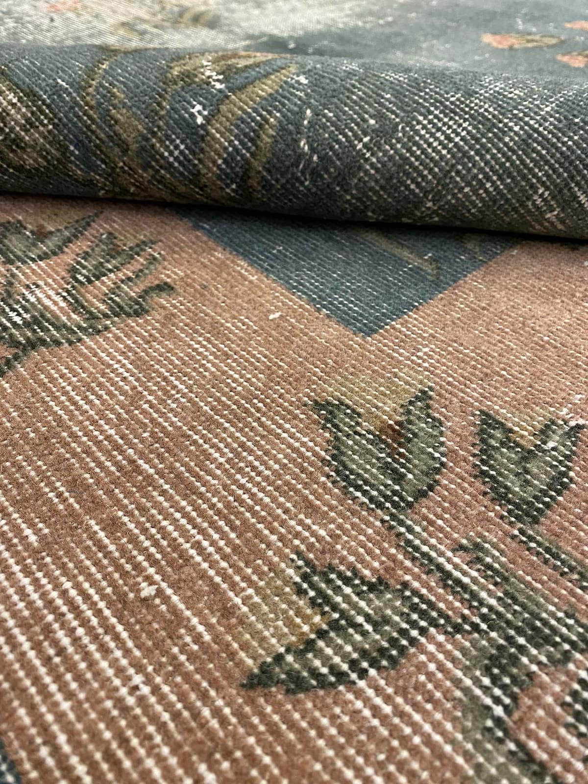 Ottoman Distressed Vintage Rug — detail view 4, handmade vintage rug