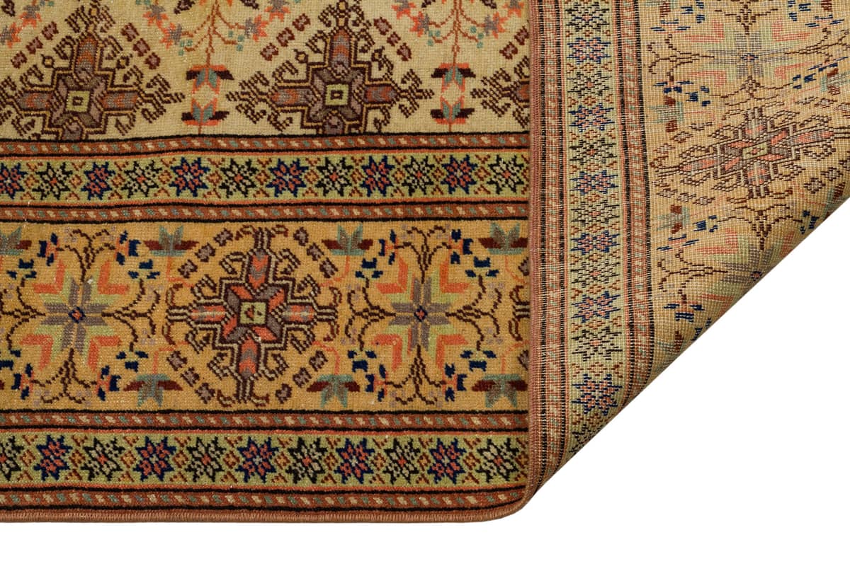Hand-Woven, Distressed Vintage Kayseri Rug — detail view 3, handmade vintage rug