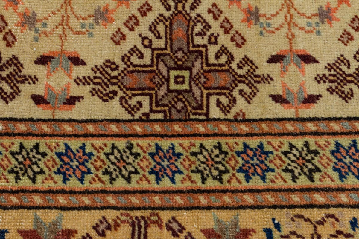 Hand-Woven, Distressed Vintage Kayseri Rug — detail view 4, handmade vintage rug