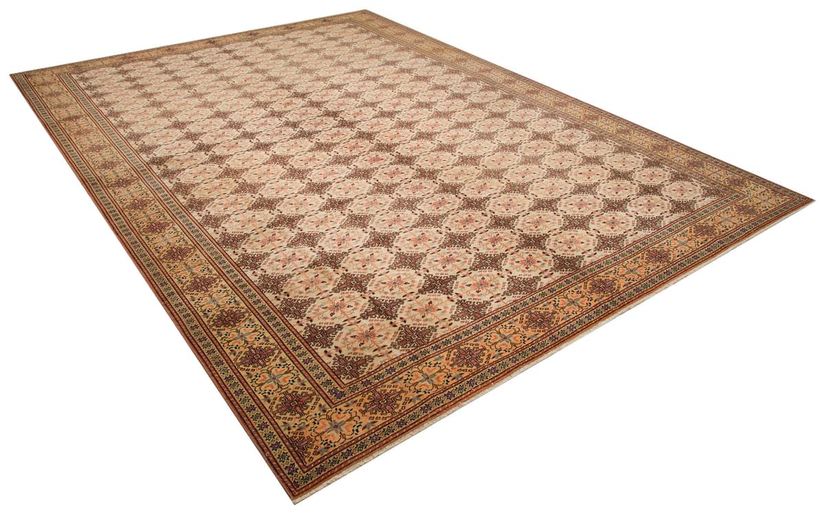 Hand-Woven, Distressed Vintage Kayseri Rug, vintage rug, Handmade, hand-knotted wool & cotton, size 283 × 416 cm, from Ladik