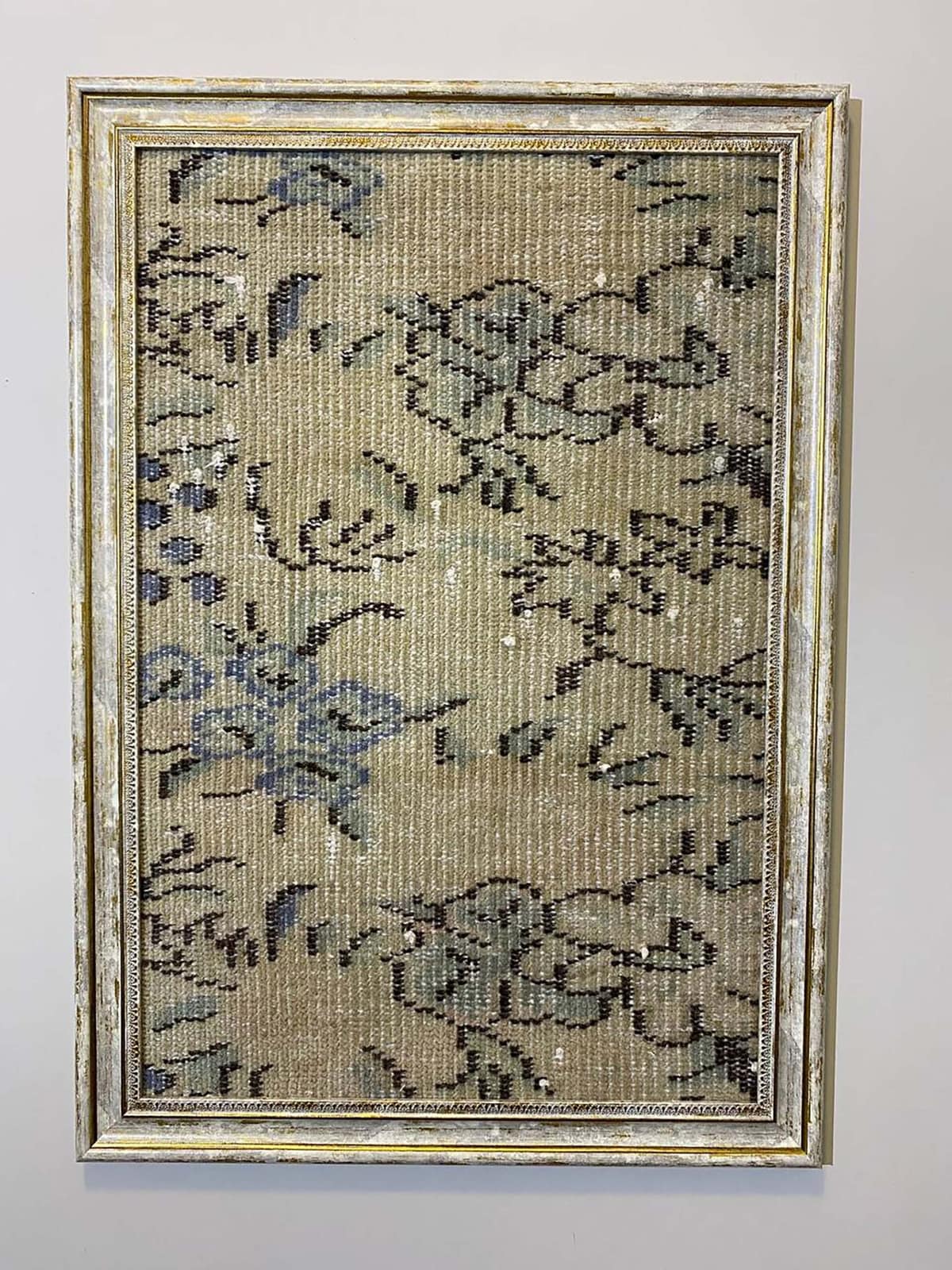 Wool Art T015: Capturing the Spirit of Antique Rugs, vintage rug, Vintage, hand-knotted wool & cotton, size 50 × 70 cm, from Cappadocia