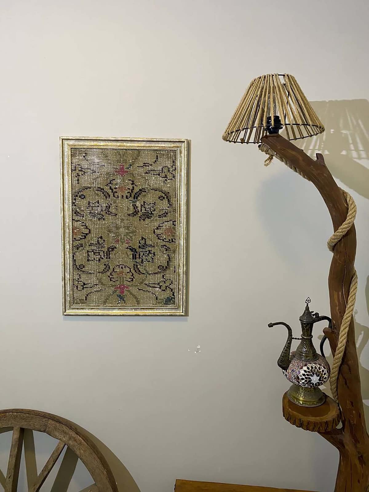 Traces of the Past Wool Tapestry — detail view 5, vintage vintage rug