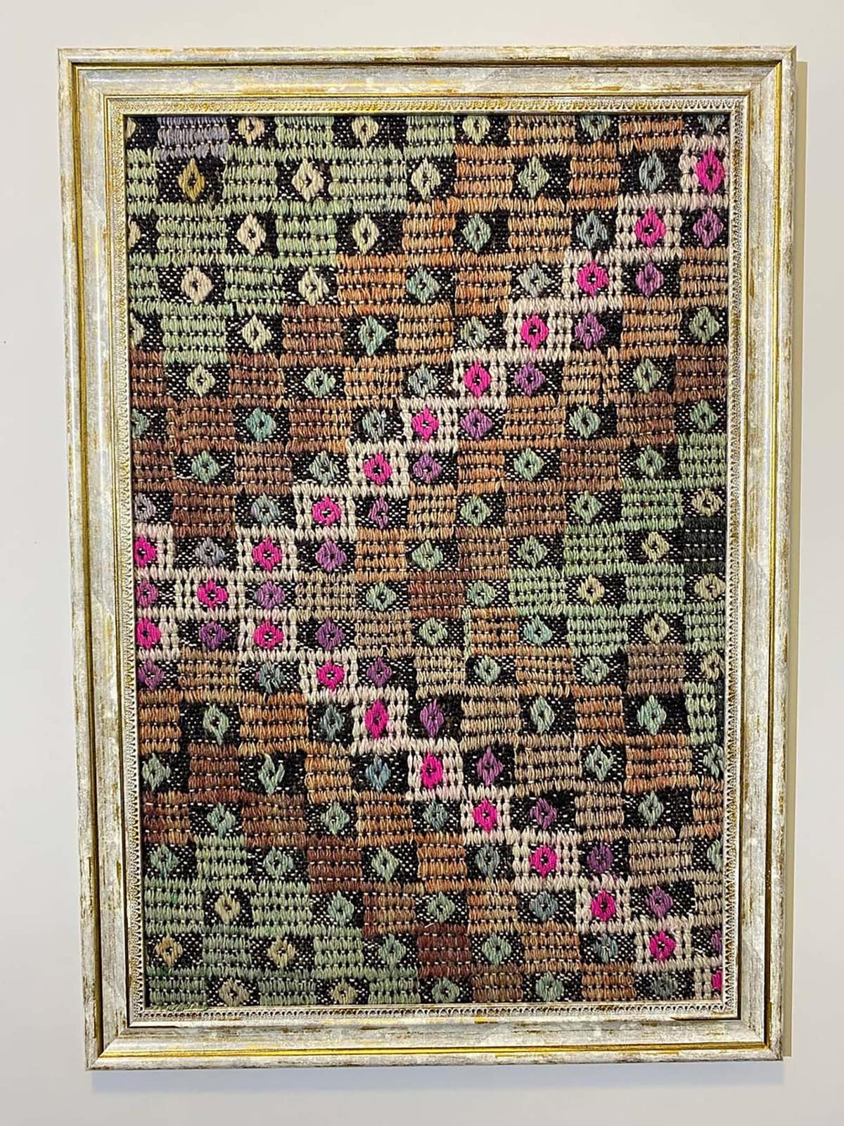 Nature's Legacy: Wool Artwork, vintage rug, Vintage, hand-knotted wool, size 50 × 70 cm, from Milas