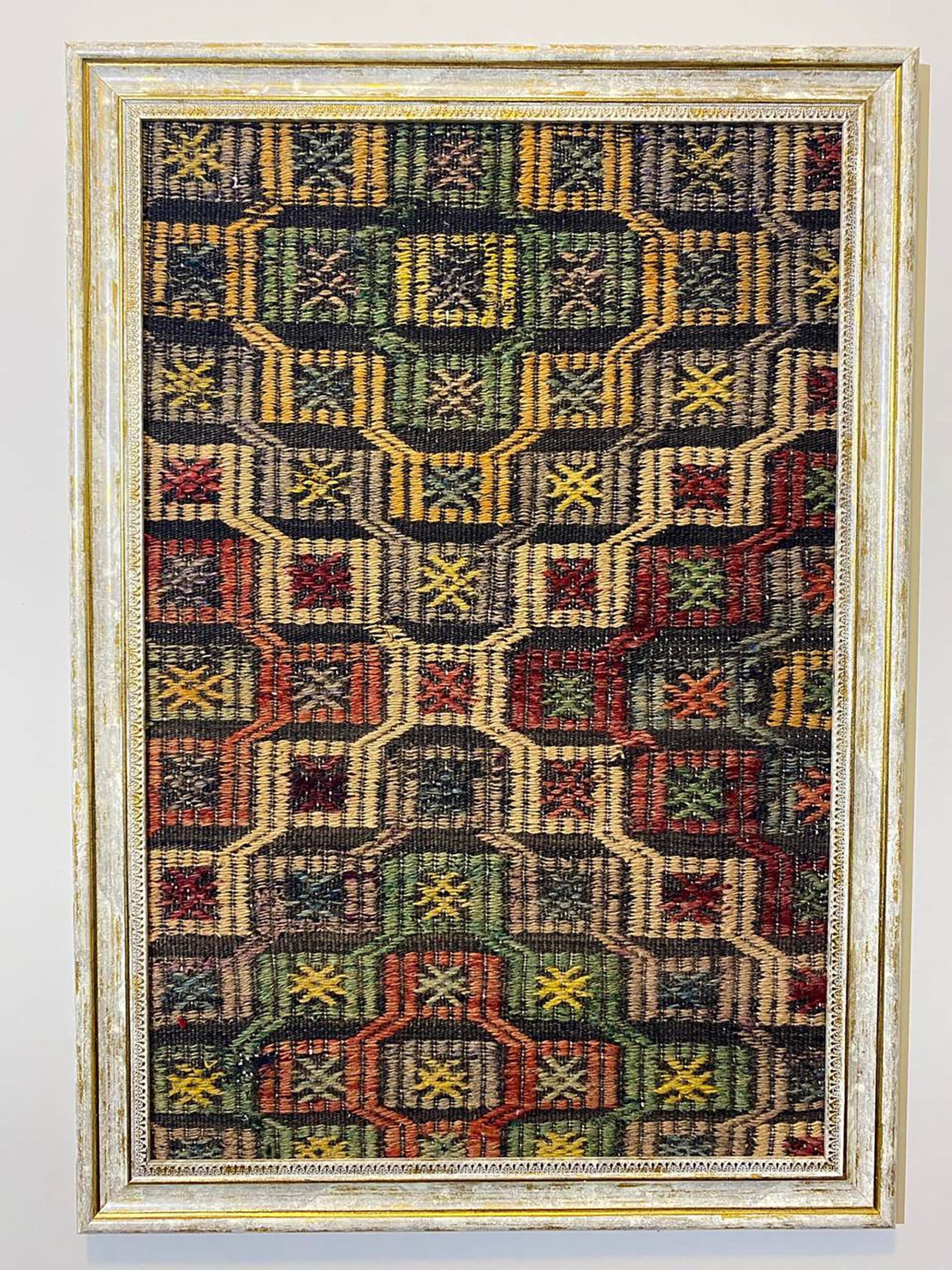 A Work Where Traditional Craft and Art Converge, vintage rug, Vintage, hand-knotted wool & cotton, size 50 × 70 cm, from Bergama