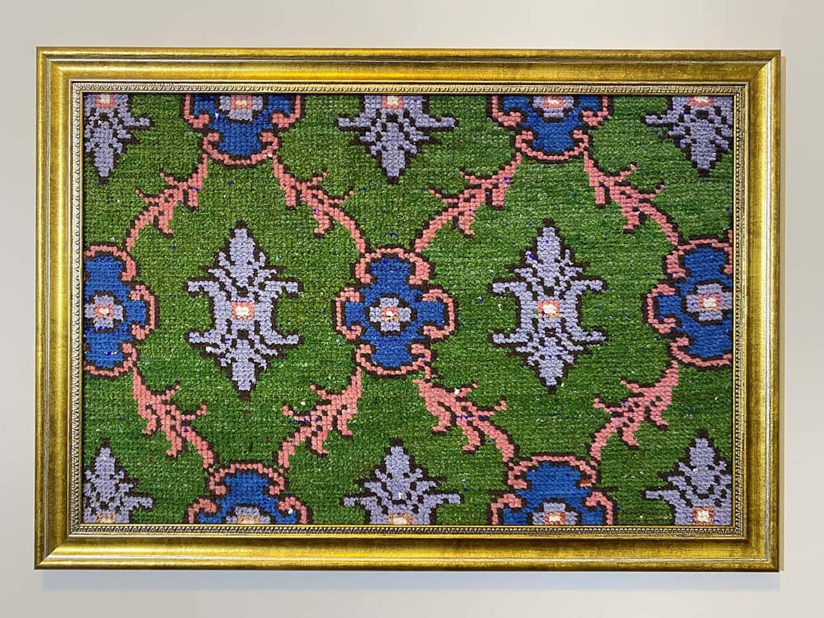 Wool Art T028: Capturing the Spirit of Antique Rugs — detail view 5, vintage vintage rug