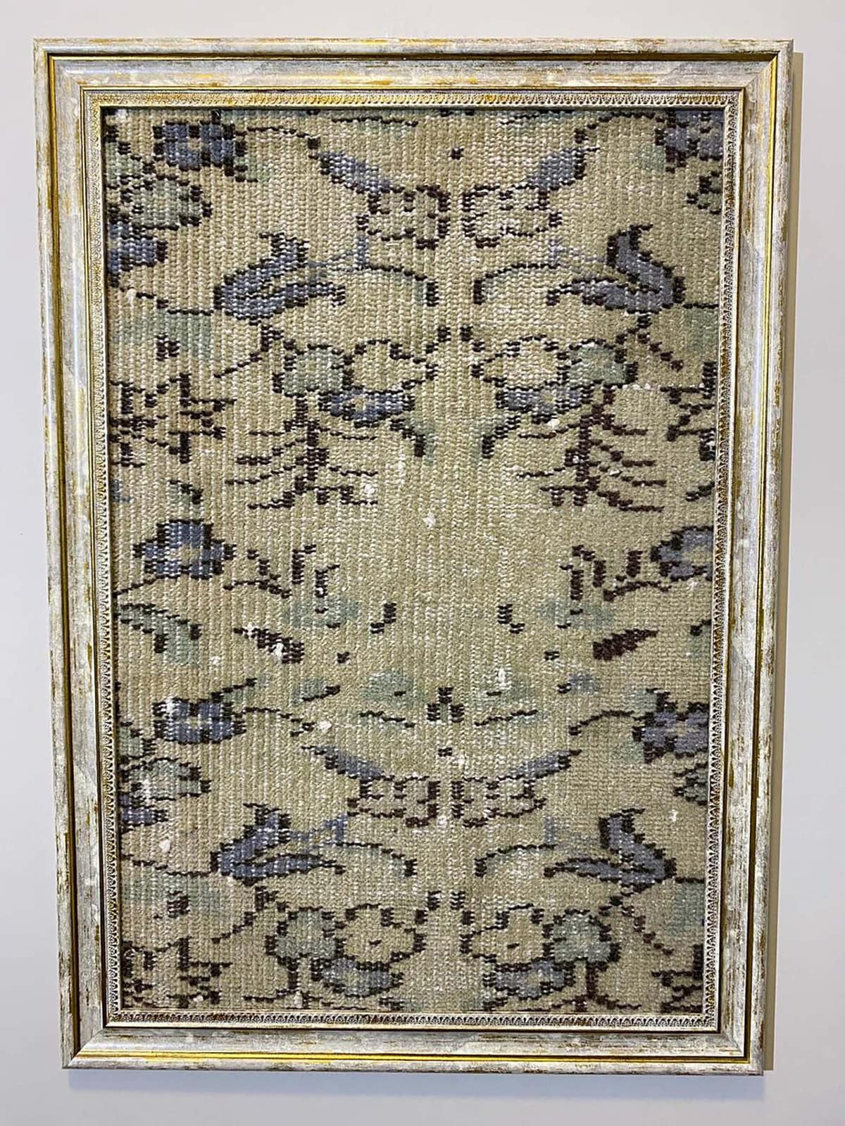 A Masterpiece Inspired by Turkish Rugs, vintage rug, Vintage, hand-knotted wool & silk, size 50 × 70 cm, from Cappadocia
