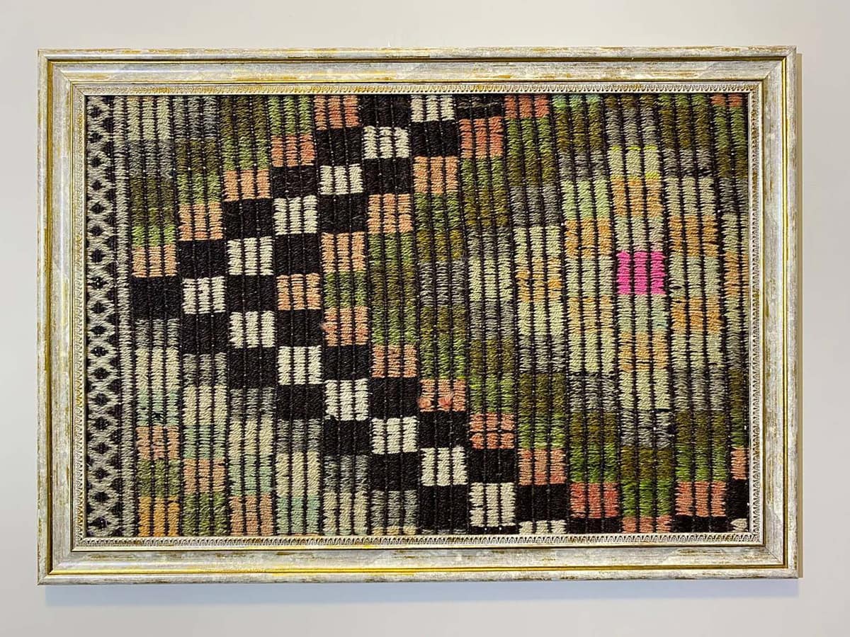 "Soft Traces of Time" Painting — detail view 4, vintage vintage rug