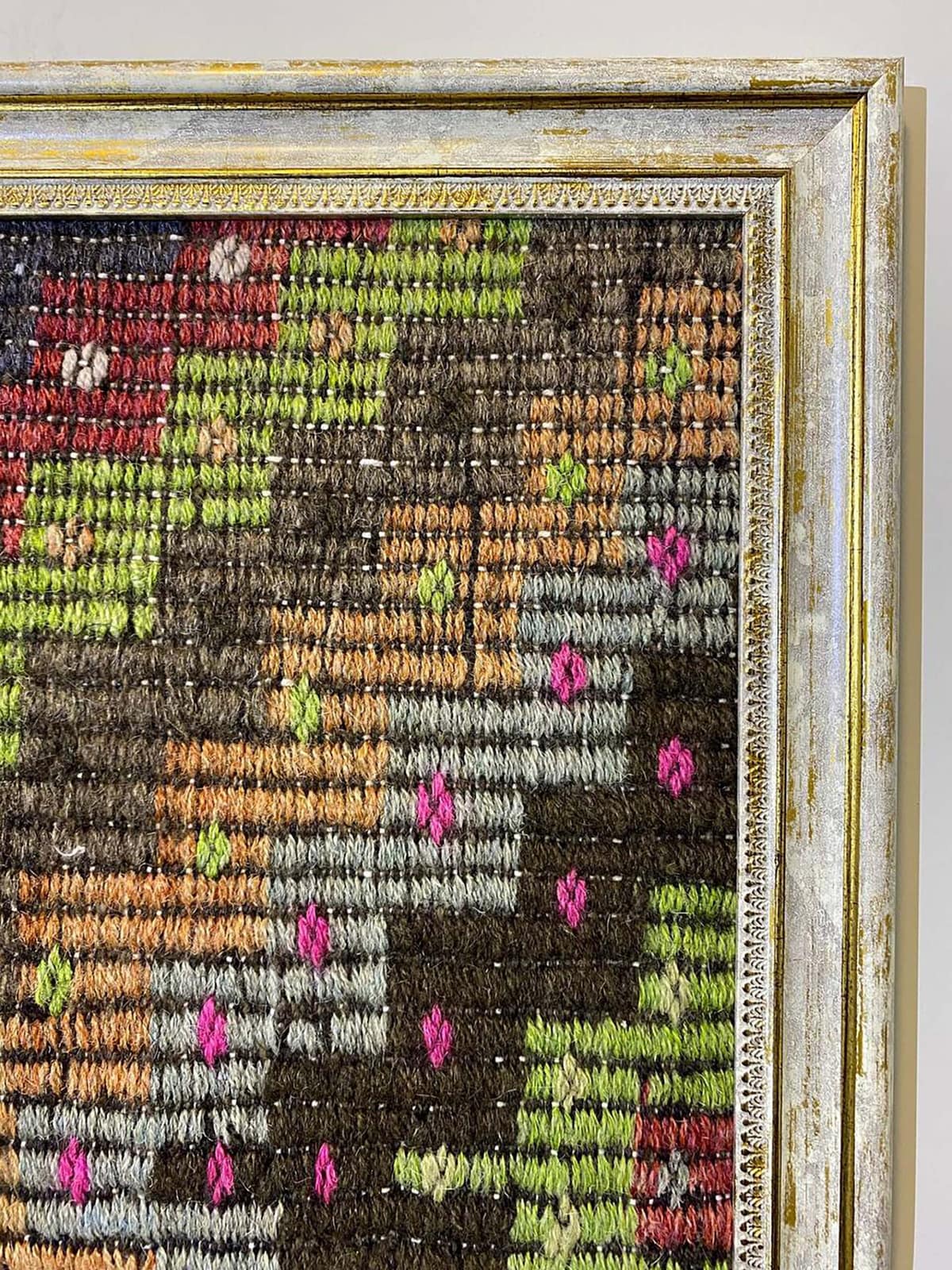 "Soft Traces of Time" Painting — detail view 5, vintage vintage rug
