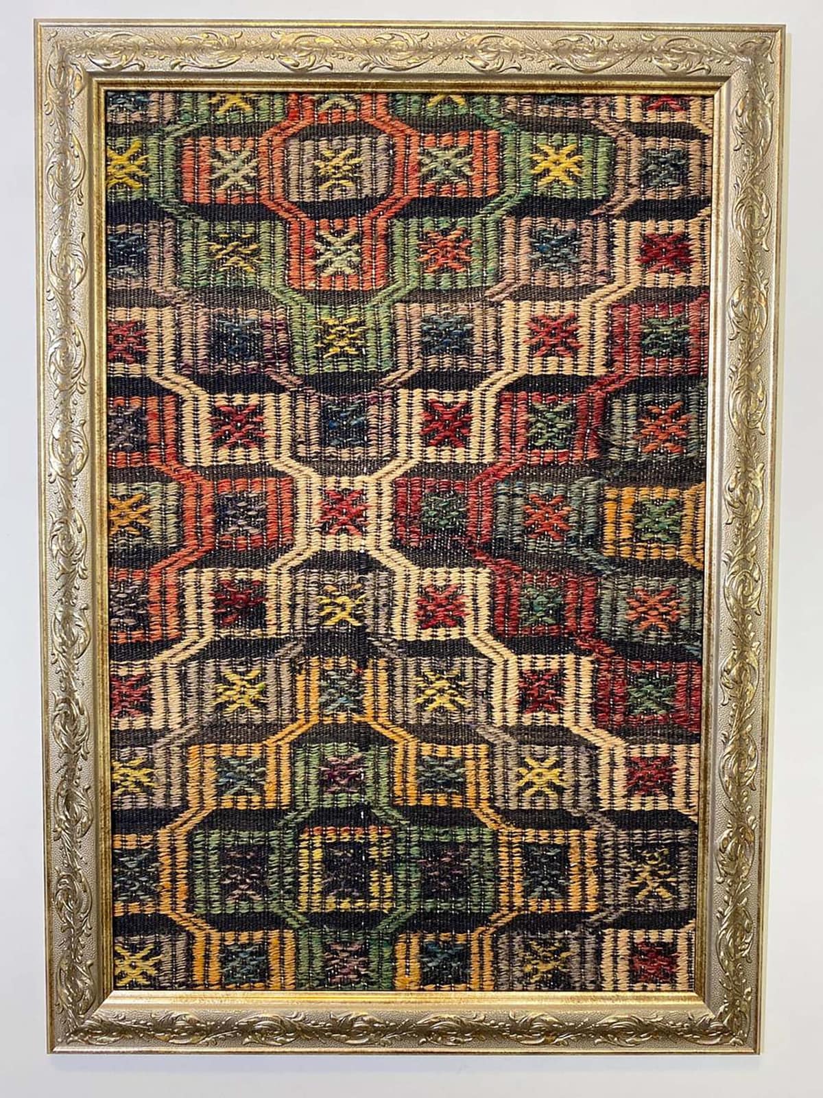 Traces of the Past Wool Tapestry, vintage rug, Vintage, hand-knotted wool, size 50 × 70 cm, from Cappadocia