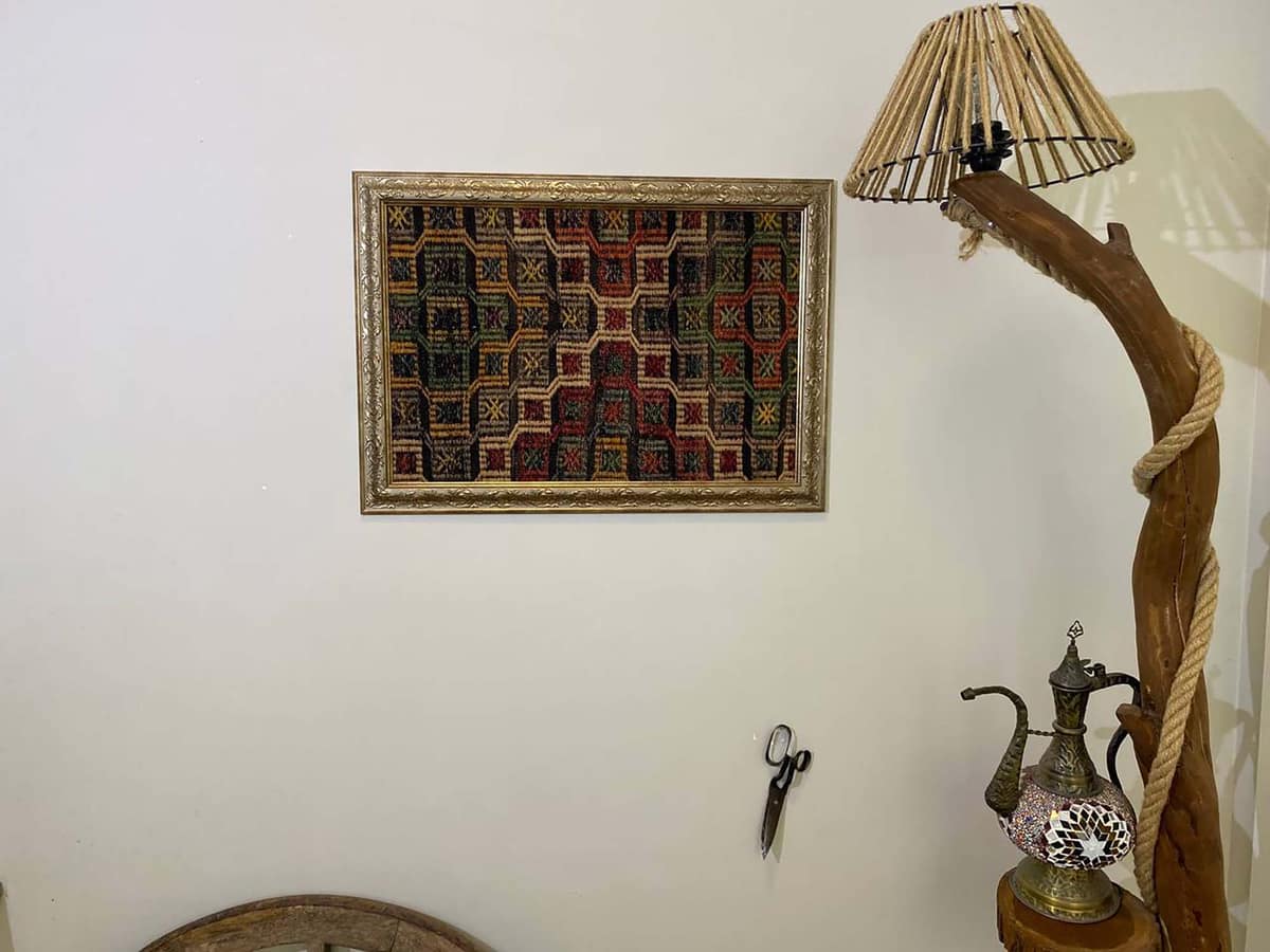 Traces of the Past Wool Tapestry — detail view 5, vintage vintage rug