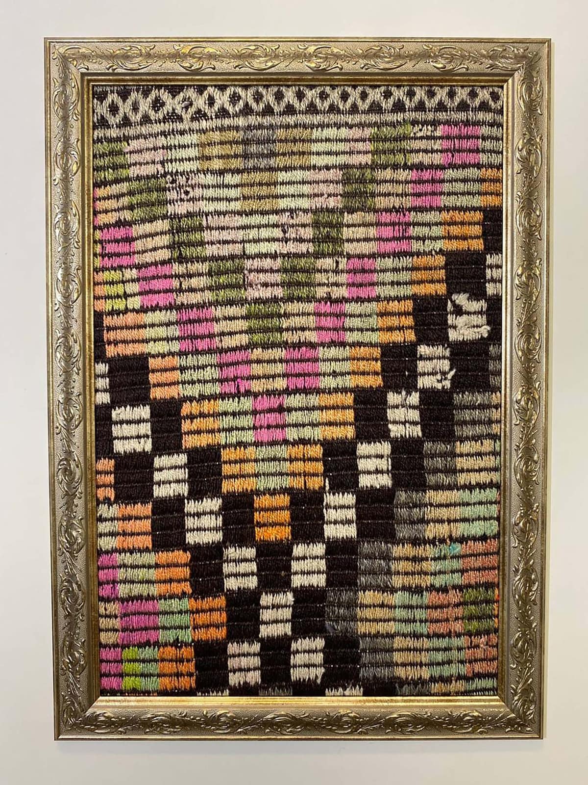"Soft Traces of Time" Painting — detail view 4, vintage vintage rug