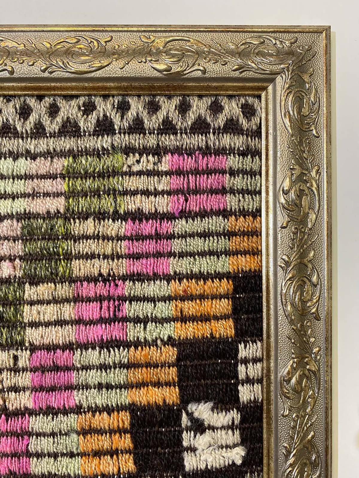 "Soft Traces of Time" Painting — detail view 5, vintage vintage rug