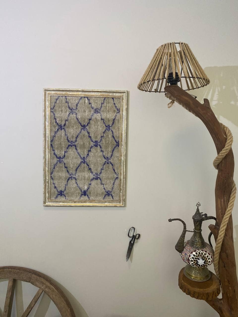 Nature's Legacy: A Work of Art Made of Wool — detail view 4, vintage vintage rug