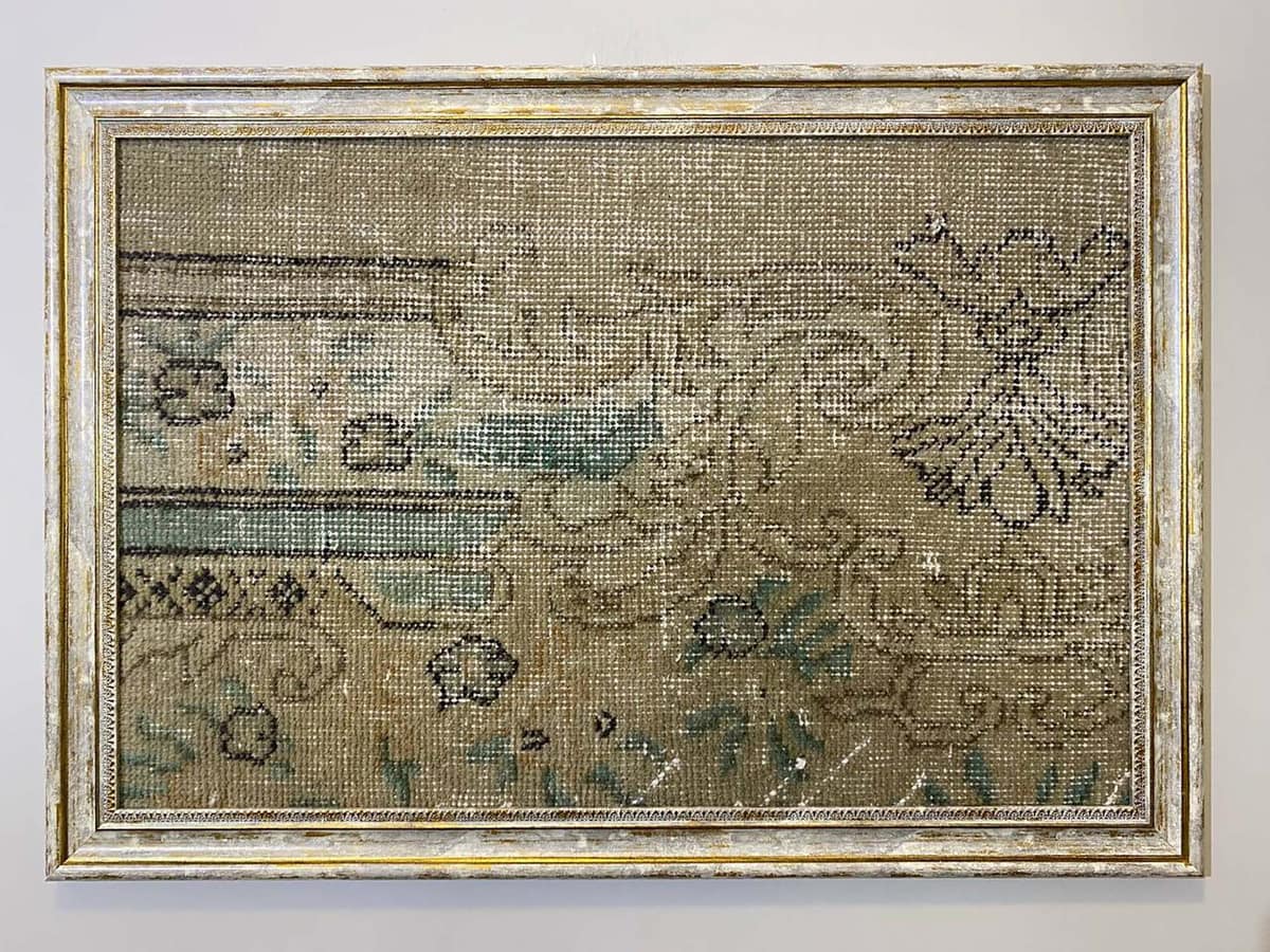 Painting Depicting the Story of an Ancient Turkish Rug — detail view 5, vintage vintage rug