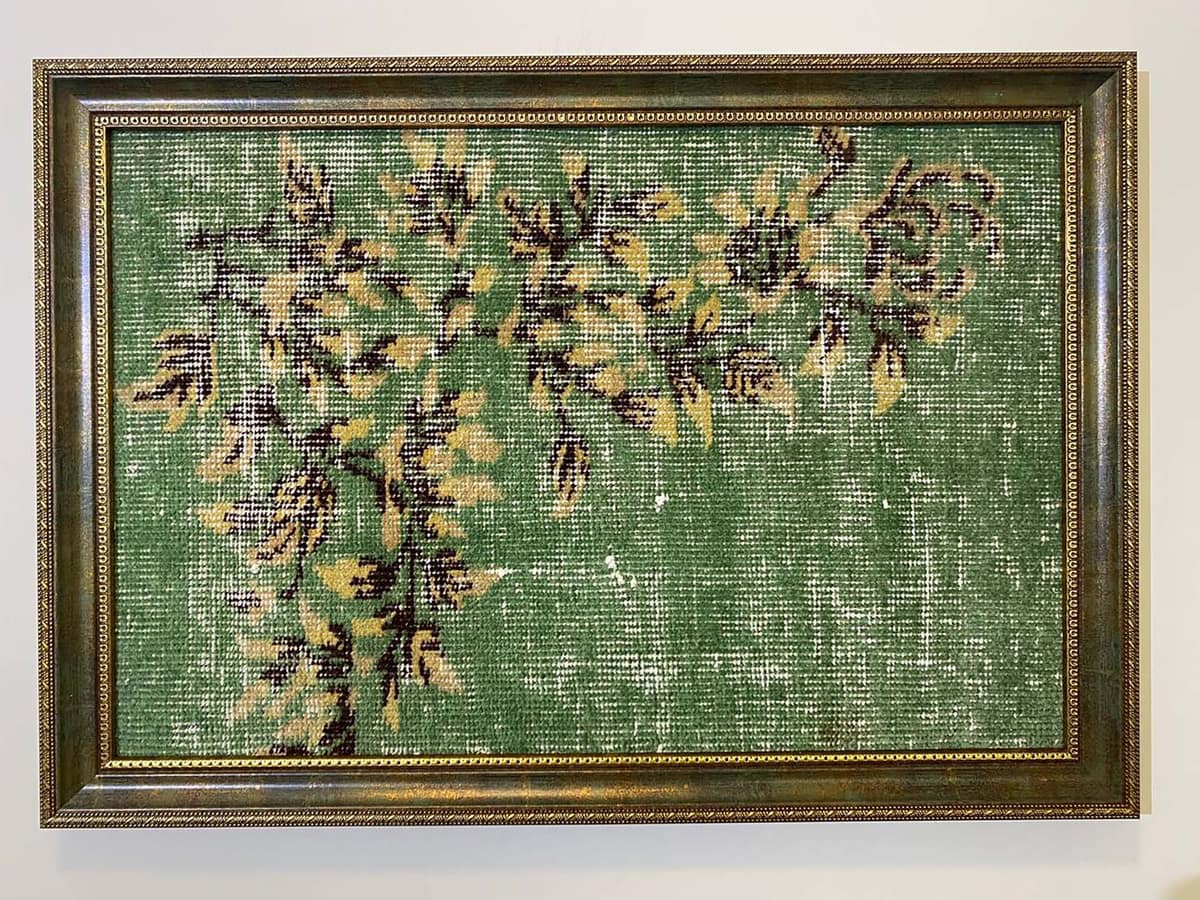 "Soft Traces of Time" Painting — detail view 5, vintage vintage rug