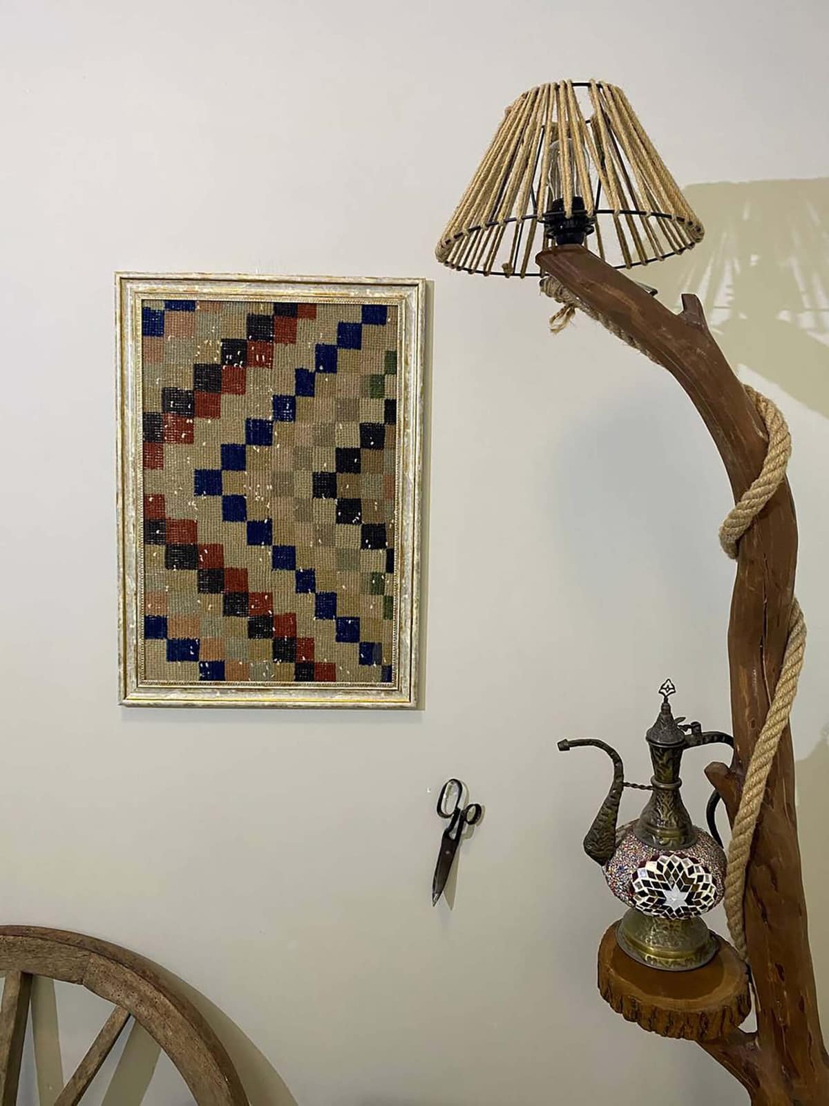 Nature's Legacy: A Work of Art Made of Wool, vintage rug, Vintage, hand-knotted wool, cotton & silk, size 50 × 70 cm, from Konya
