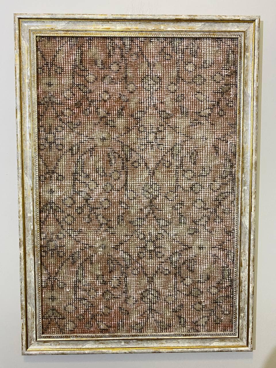 A Work Where Traditional Crafts and Art Meet, vintage rug, Vintage, hand-knotted silk, size 50 × 70 cm, from Yahyalı
