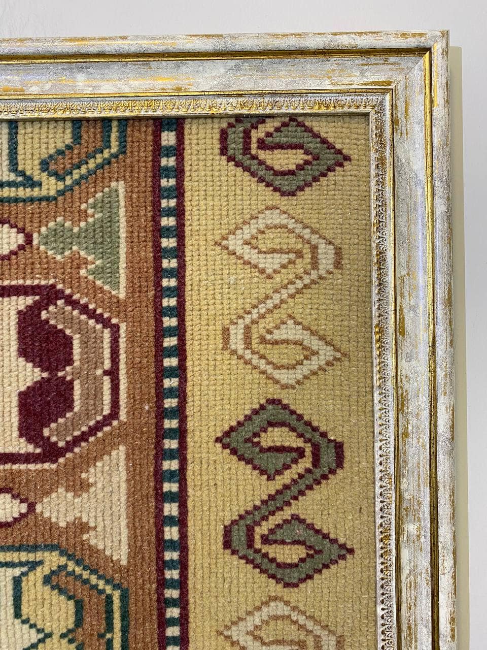 Whispers of Anatolia: Wool Painting — detail view 5, vintage vintage rug
