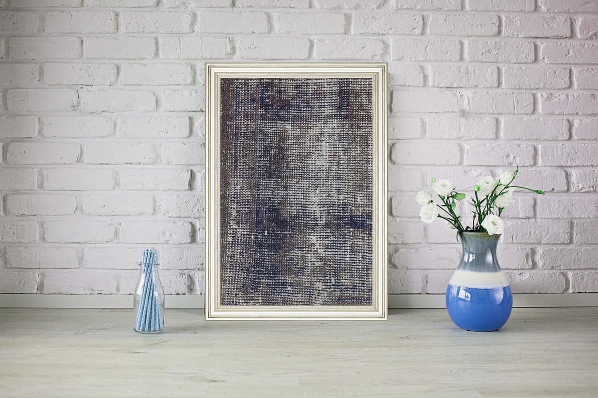 Traces of the Past Wool Tapestry, vintage rug, Vintage, hand-knotted wool, cotton & silk, size 50 × 70 cm, from Van