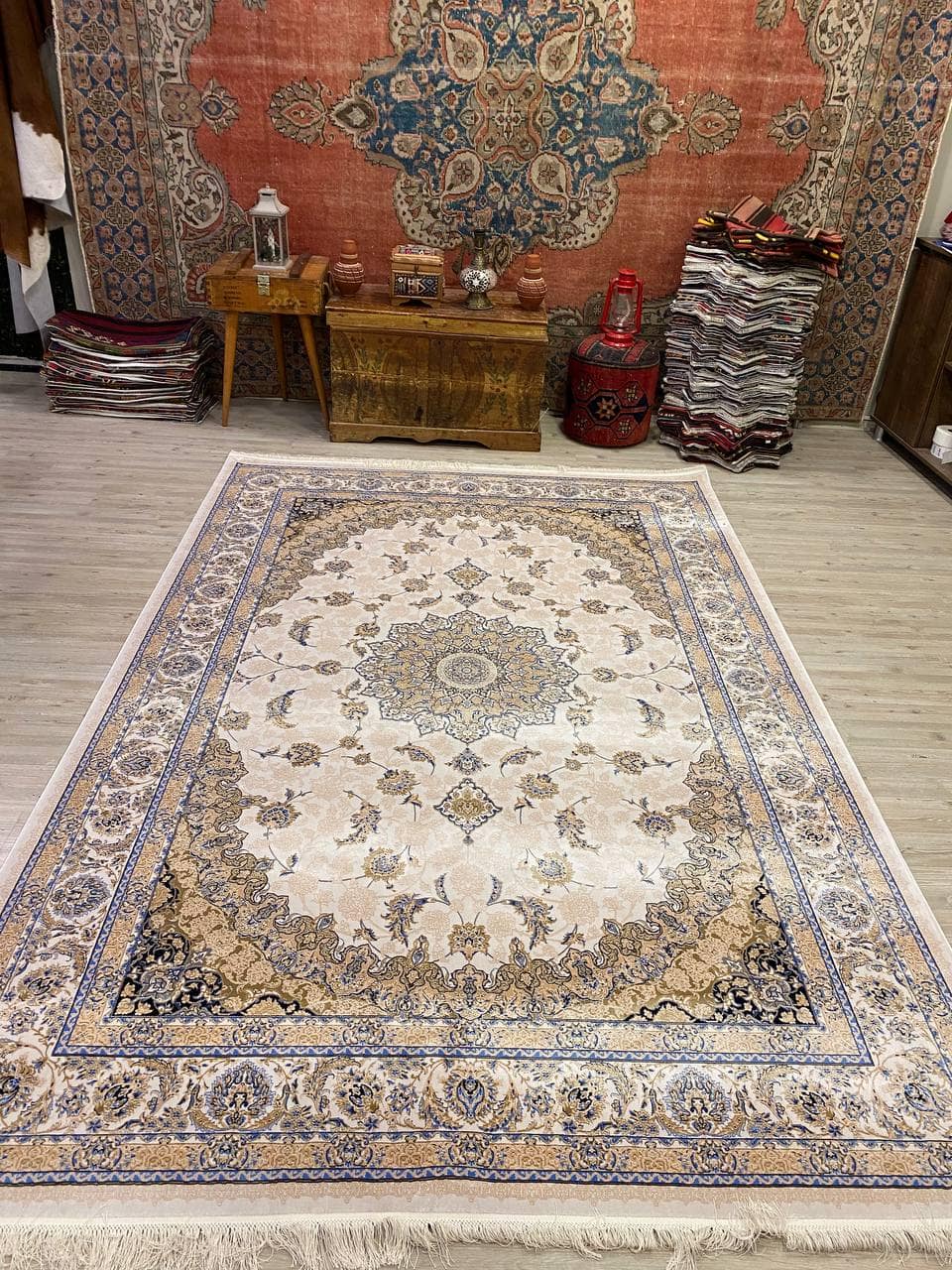 Harmony Dream Summer Rug, vintage rug, Machine, hand-knotted wool & cotton, size 200 × 290 cm, from Van