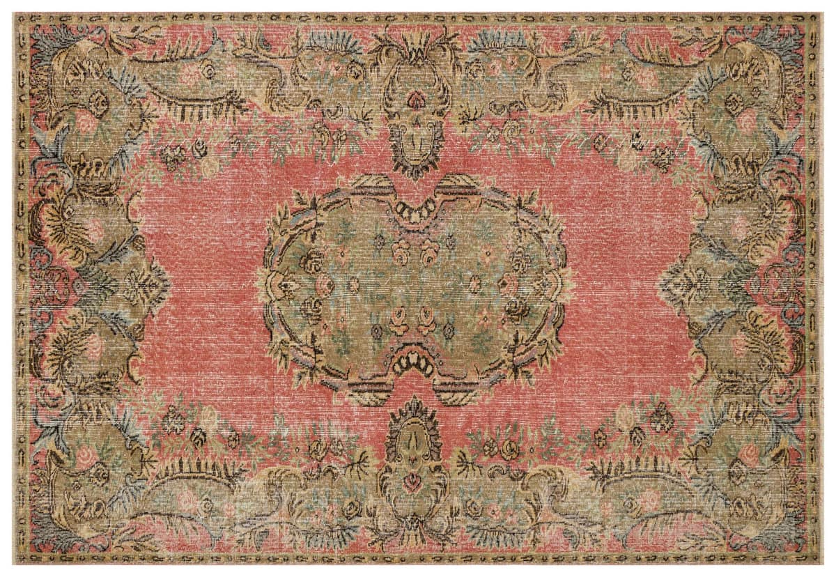 Handmade Rug with Anatolian Patterns — detail view 2, handmade vintage rug