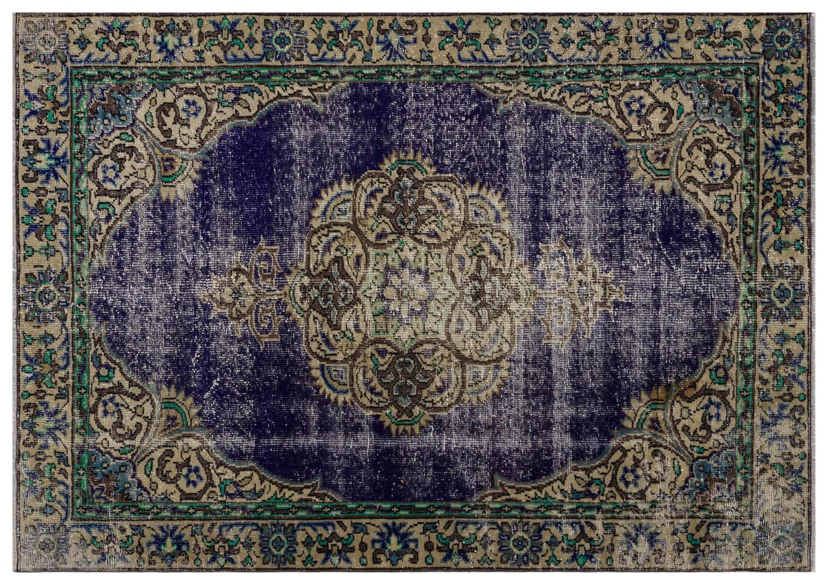 Handmade Rug with Unique Anatolian Patterns — detail view 2, handmade vintage rug